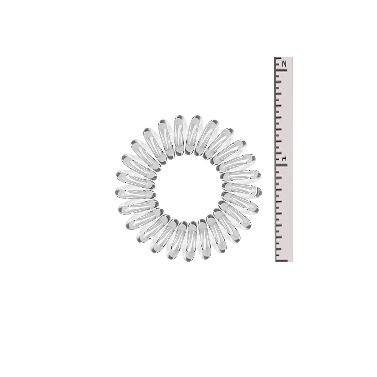 Kitsch Spiral Hair Ties, Coil Hair Ties, Phone Cord Hair Ties, Hair Coils - 8 Pcs, Transparent : Beauty