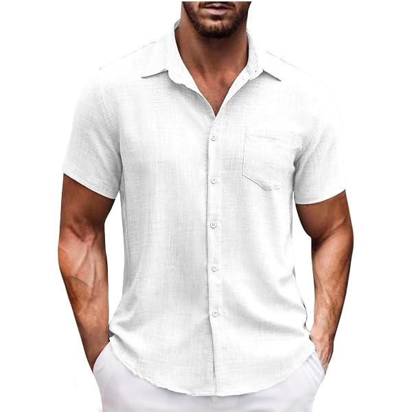 Menu2019s Short Sleeve 100% Viscose Hawaiian Shirt Regular Fit Button Closed
