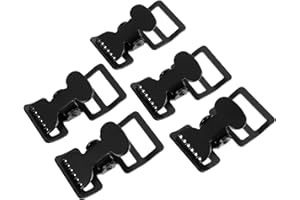 Kichvoe Thickened Webbing Quick Release Buckles Safety Clips Heavy Duty 5Pcs 2.36X1.37X0.78In for Camping