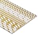 Outee 125 PCS Gold and White Paper Straws with Star Strip Dot Wave Pattern for Party