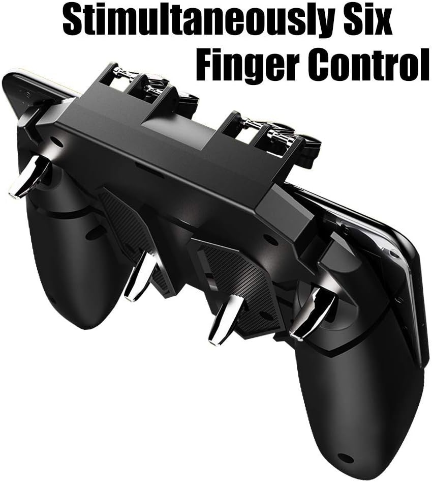 Newseego Mobile Game Controller, [Upgrade] Phone Controller Gamepad with L1R1 6 Fingers Trigger for Shooter Sensitive and Aim Trigger Controller for Android & iOS for Knives Out: Computers & Accessories
