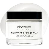 Aloette Maximum Moisture Anti-Aging Face Cream - Age Defying Anti-Wrinkle Facial Cream with Moisturizing Shea Butter & Aloe Vera - Hydrating Moisturizer for Fine Lines & Wrinkles - All Skin Types