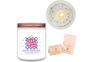 Birthday Gifts for Women – Gift Ready Vanilla Soy Scented Candle with Hidden Happy Birthday Beads and Colorful Sprinkles – Cu