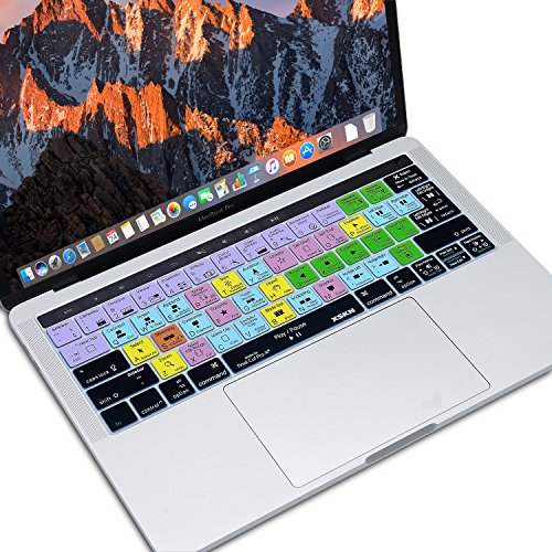 XSKN2016 NewShortcutDesignSeriesKeyboardSkinCover forTouchBarModelsMacBookPro13(A1706)&MacBookPro15(A1707),US EU Universal Version (Final Cut)