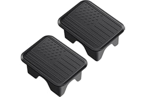 EGOVO Bed Rail Stake Pocket Covers for Dodge Ram 1500, Rear Truck Tonneau Covers, Stake Hole Caps Plugs, Apply to 2019 2020 2022 2023 2024 2025 Dodge Ram 1500 2500 Accessories (2PCS, All Black Flag)