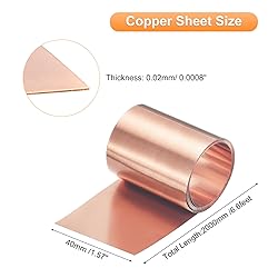 uxcell Copper Sheet Roll 2000mm x 40mm x