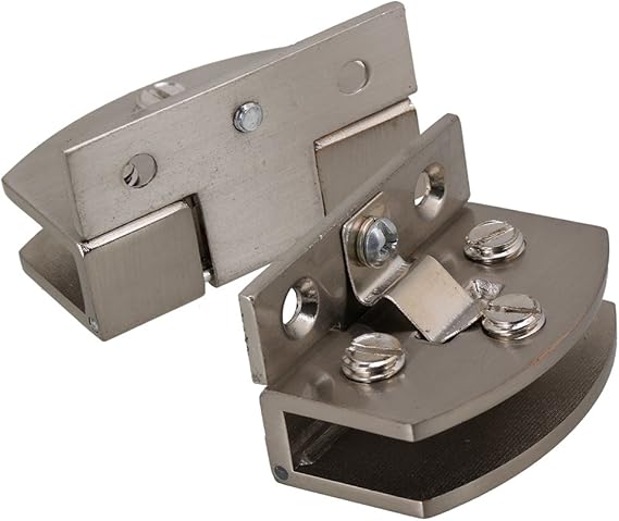 Set von 2 Zink Legierung Schrank Badezimmer Glas Tür Klemm Scharnier