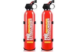 LIRCHES 2 Pack Fire Extinguisher for Home with Wall Mount - 620ml Portable Fire Extinguisher for Car Vehicle Boat House Kitchen, Water-Based Fire Extinguisher for A, B, C, K Fire