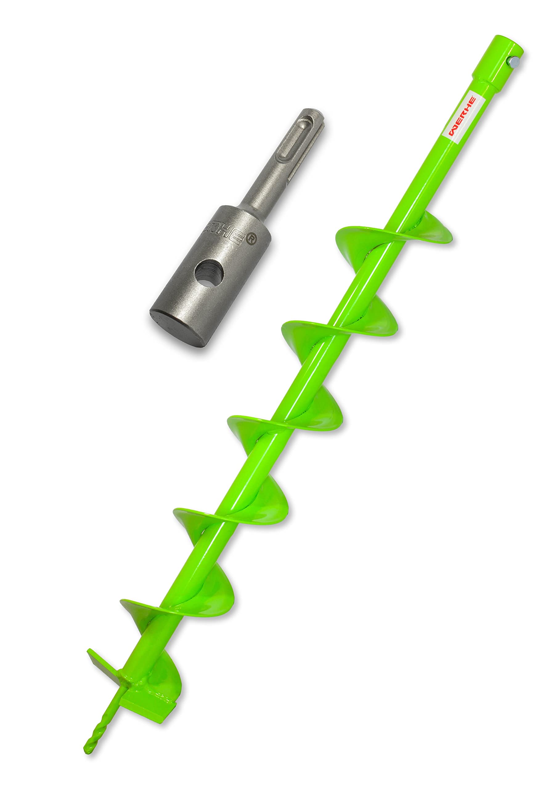 WERHE Earth drill 100 mm with SDS Plus recording robust drill bit pile drill drills