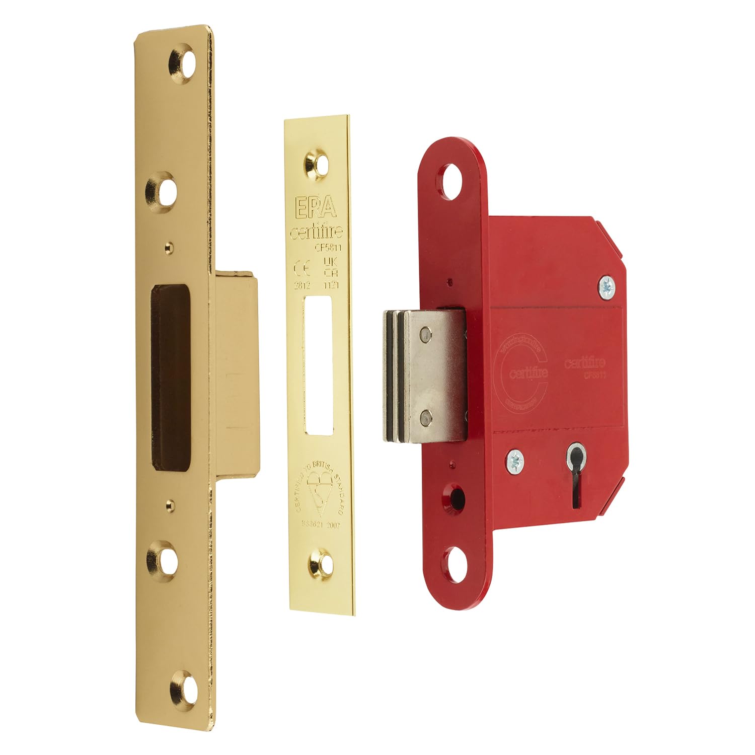 Era 5 Lever Viscount Mortice Sashlock 63mm - Brass Finish