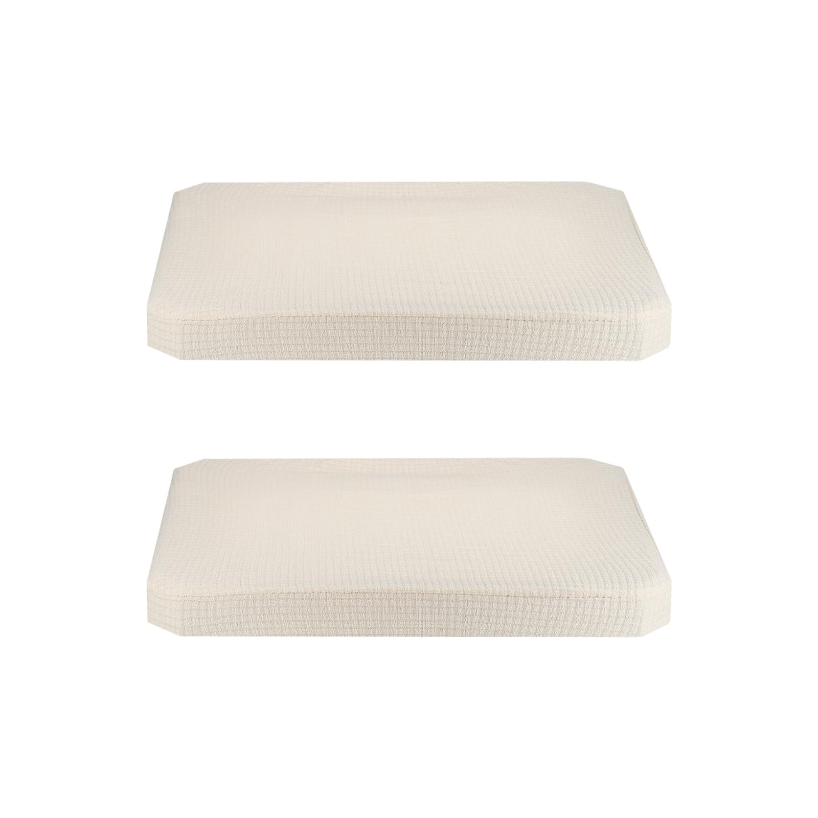 PATIKIL Chair Seat Covers Rectangle, 2 Pack Washable Dining Chair Covers Removable Dining Protector Slipcovers for Home Kitchen Party, White