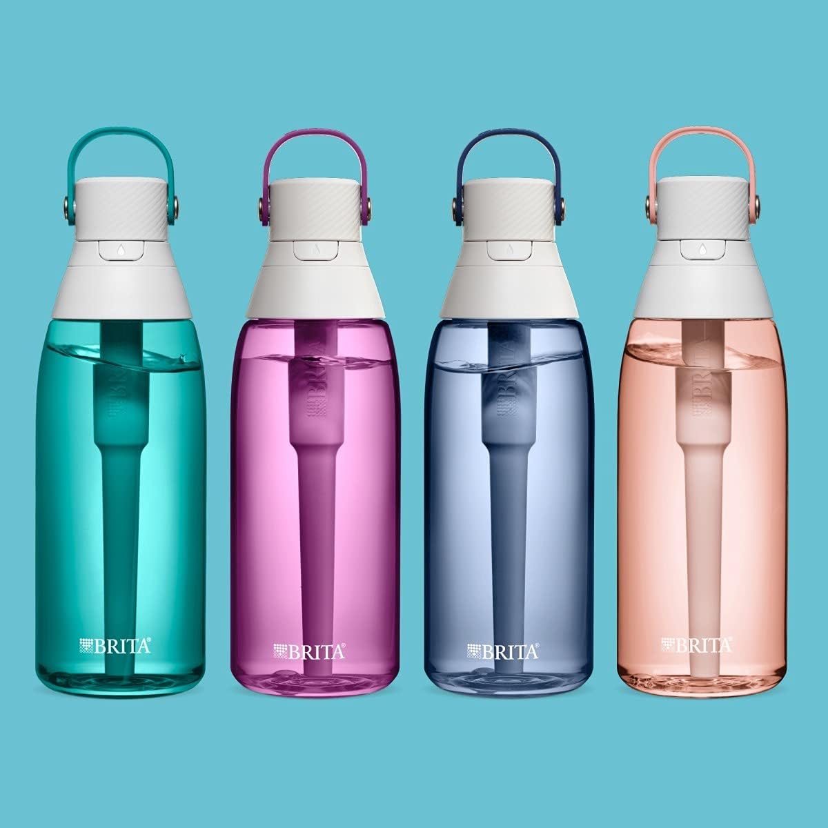 Brita Plastic Water Filter Bottle, 36 oz, Sea Glass: Kitchen & Dining