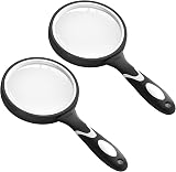 Faumsut Large 10X Magnifying Glasses Reading Handheld Set 2pcs White view 1