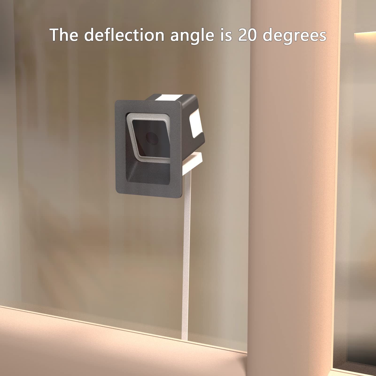 Angled Window Mount for Wyze Cam v4 Cam V3, 20 Degrees Tilt ( Up/Down/Left/Right ), Through Window Use Cam v4 v3, Helps You Watch Front Yard and Driveway ( Black/Pack of 2)