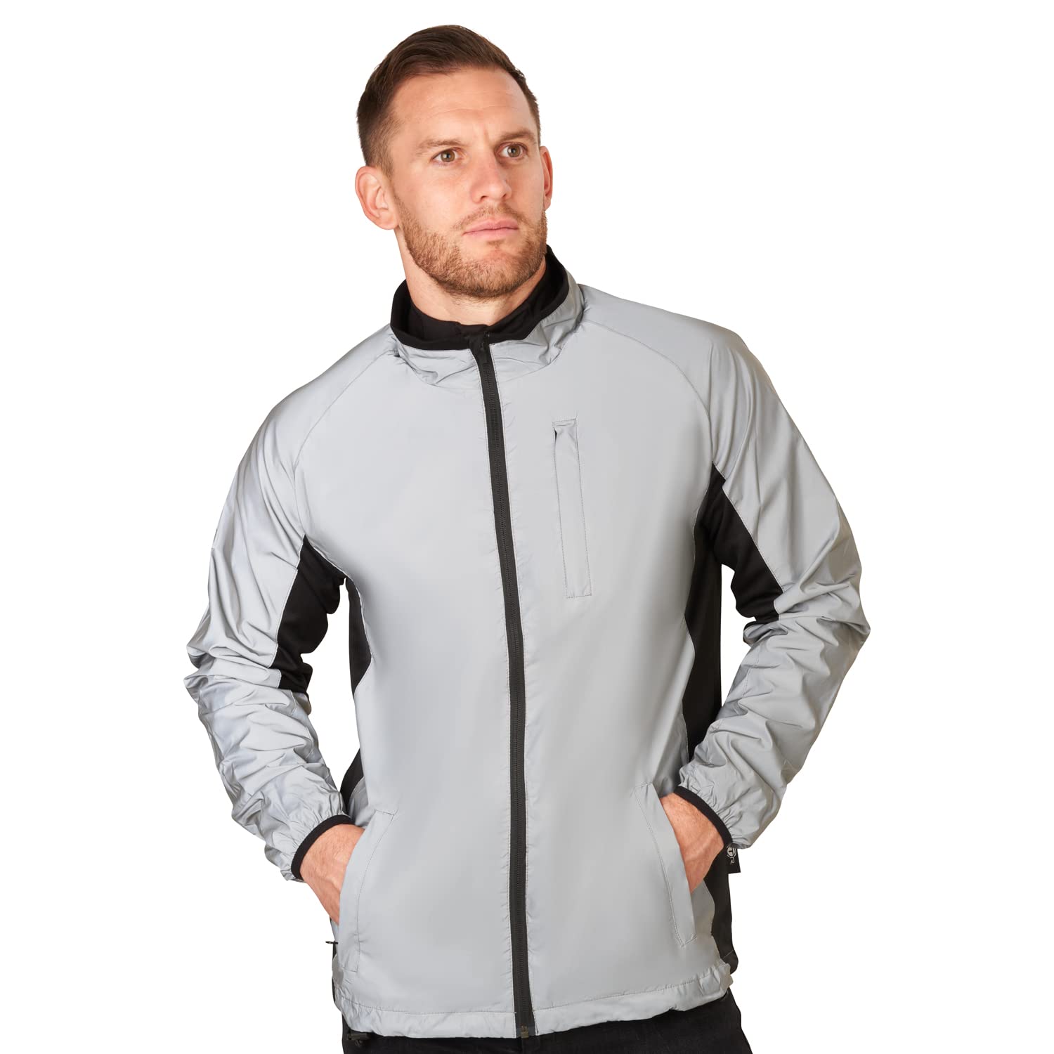 BTR High Visibility Be Totally Reflective Silver Cycling, Running & Jogging High Viz Jacket - Reflective and High Vis. XL 44-46 inches