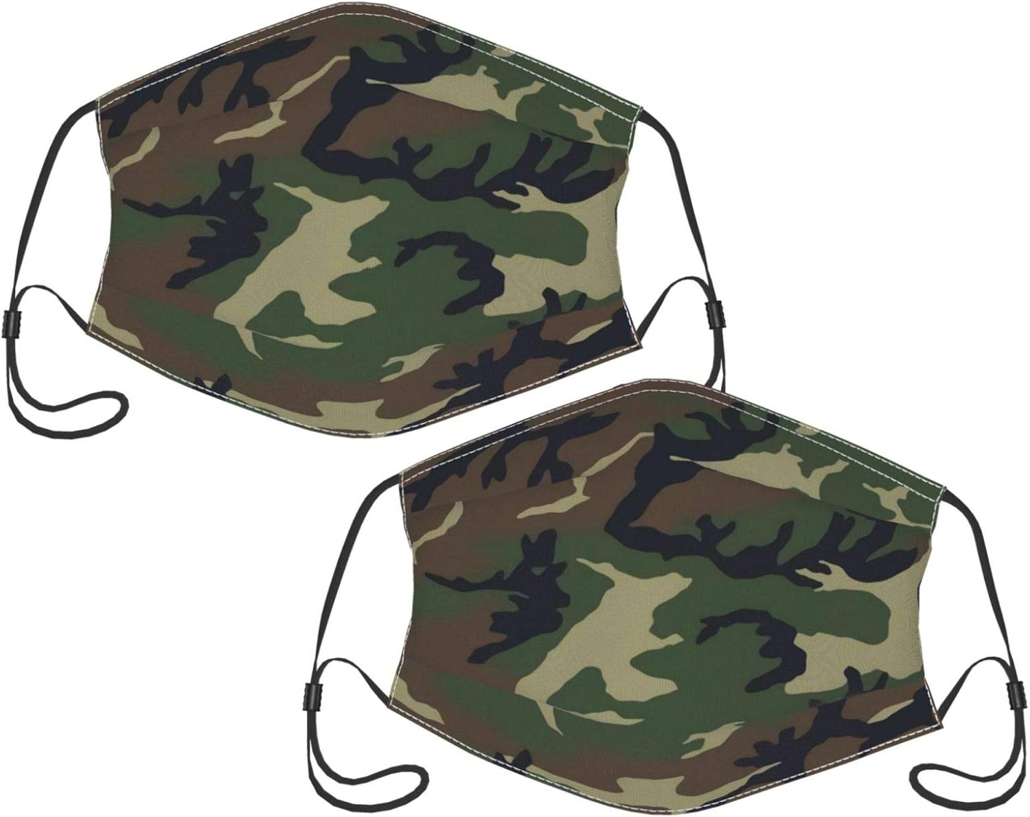 M81 Woodland Camo Unisex Face Mask Adjustable Replaceable Filter