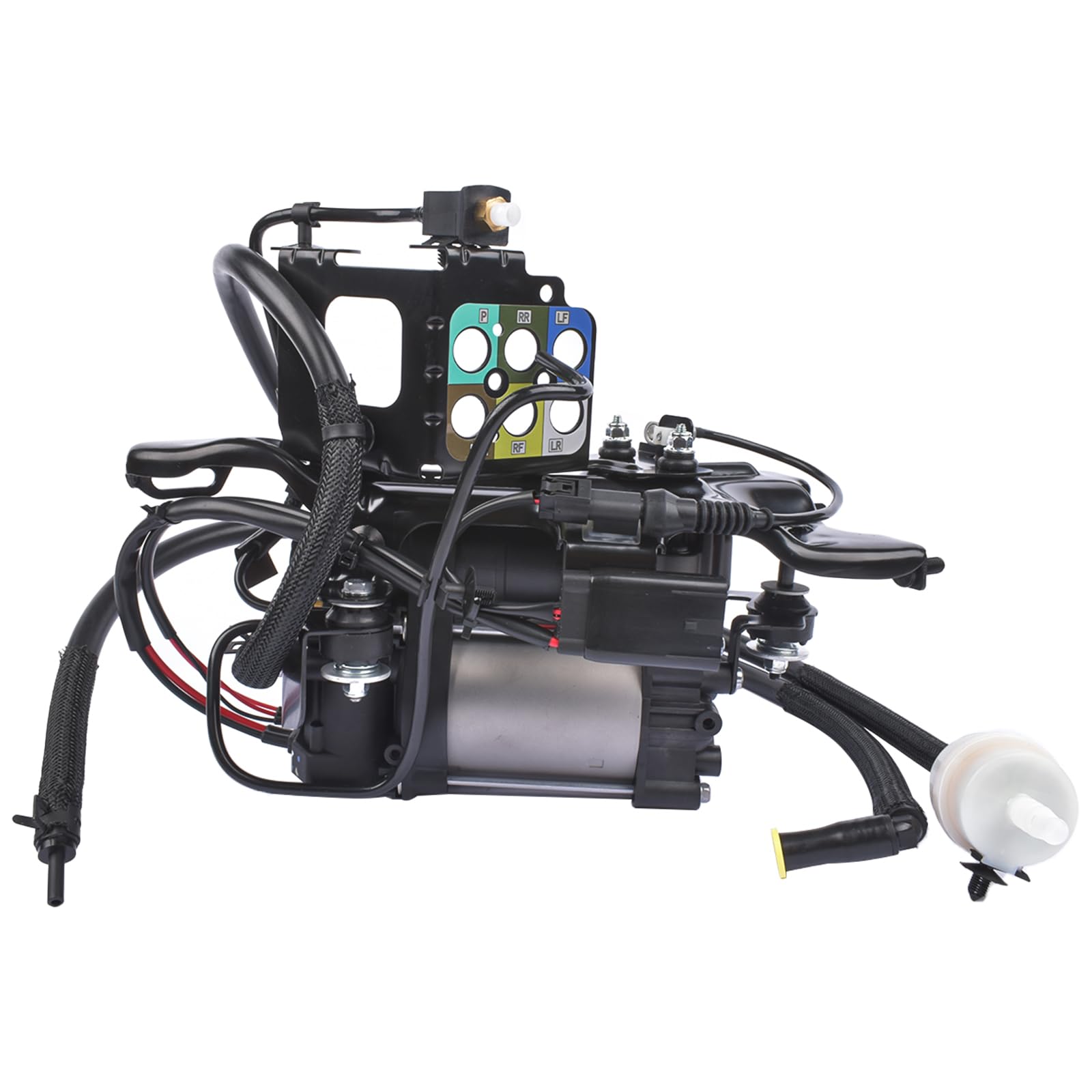 Photo 1 of GELUOXI 949-300 Air Suspension Compressor w/Bracket Replacement for 2011-2020 Jeep Grand Cherokee 68041137AF, 68041137AE, 68204730AB, 68204730AE