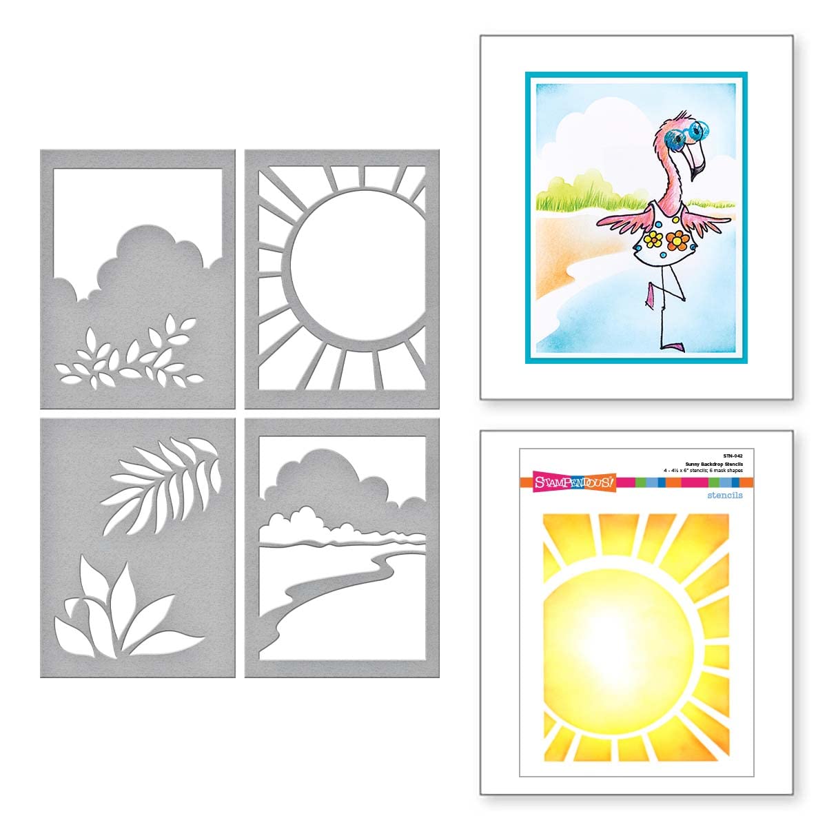 Stampendous Sunny Backdrop Stencils