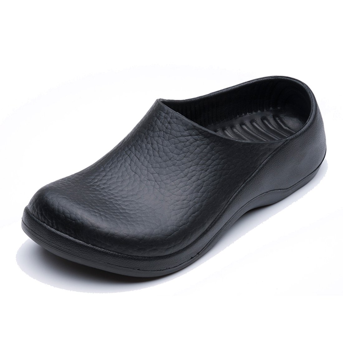 EASTSURE Work Clog Unisex Slip Resistant Kitchen Shoes Black For