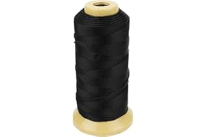 MCFANBE 656 Feet Twisted Nylon Line Twine String Cord for Gardening Marking DIY Projects Crafting Masonry (Black, 1mm-656 feet)
