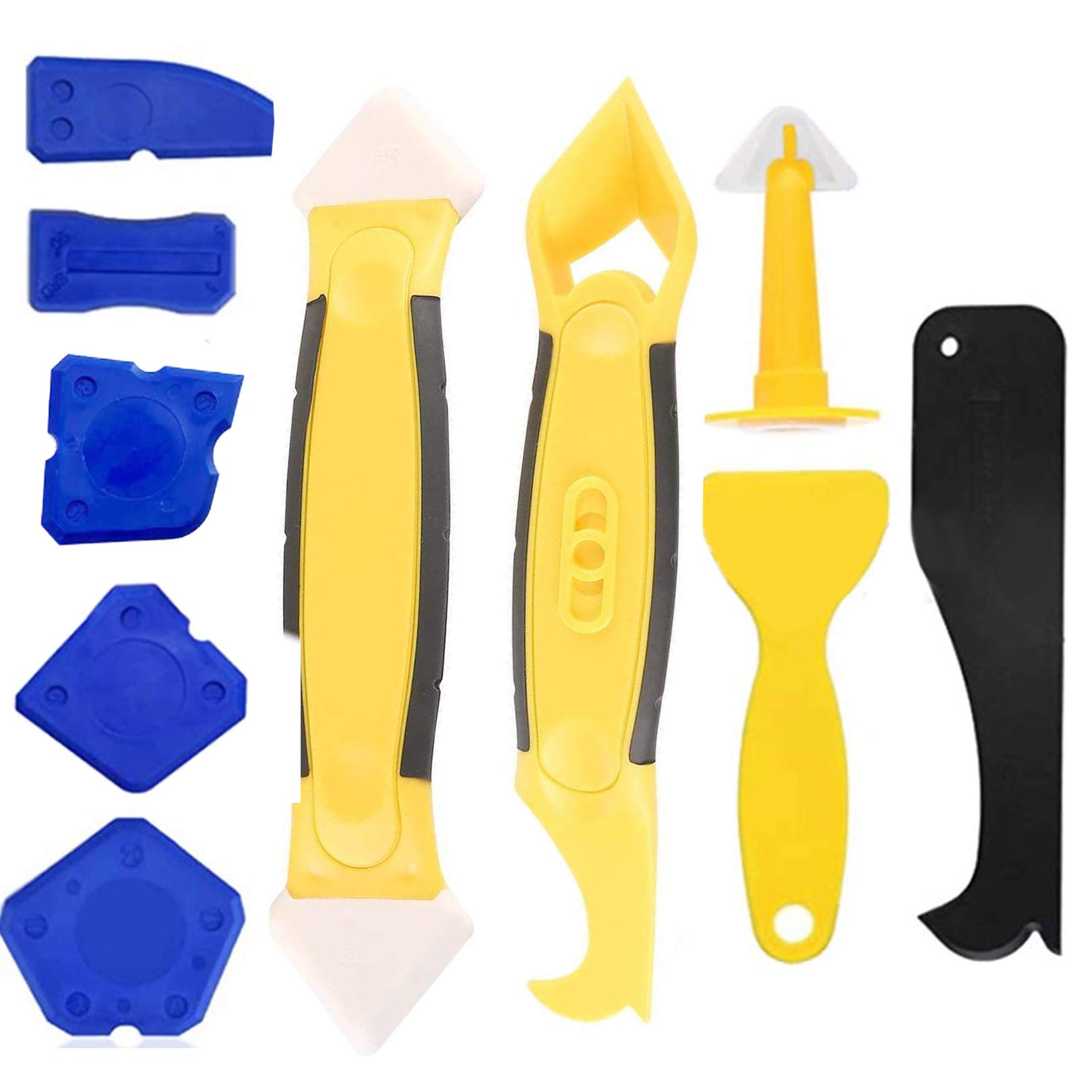 Ebingoo 10 in 1 silicone Caulking Tools sealant remover sealant finishing tool Grout Caulking Tool for Kitchen Bathroom Window for Kitchen/Bathroom/Window/Sink Joint