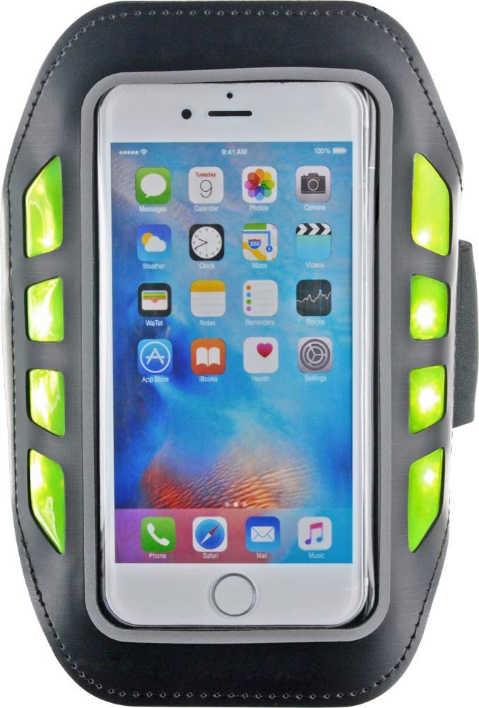 Bigben Black Reflective Sports Armband with LED for