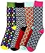 DapperGanger Men Colorful Dress Socks Happy Funny Crazy Fun Cool Green Pack Set