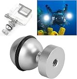 Annadue Silver Aluminum Alloy Scuba Ball Clip Bracket for Dive Lights & Cameras view 3
