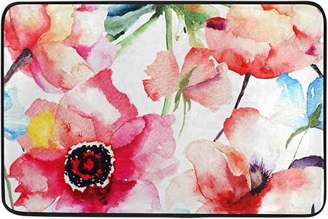 Amazon バスマット 足ふきマット 風呂マット 花柄 和風 かっこいい 高級 速乾 防カビ 滑り止め 洗濯機ok ポリエステル サラサラ 約60 40 可愛いlogo付き 滑り止め 超吸水 おしゃれ 玄関 浴室足ふきマット ホーム キッチン オンライン通販