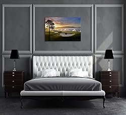 chenchenArt Pebble Beach Golf Course Wall Art