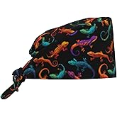 Working Cap Scrub Cap with Sweatband Adjustable Unisex Men Women Tie Back Hat Nurse Surgical Caps