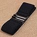 YYXR Womens Black Vintage Plus Elastic Stretchy Waist Cinch Trimmer Belt Size M