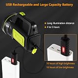 Porcyco LED Torch 1000LM Rechargeable USB 1200mAh IPX5 Waterproof 2 Modes view 8
