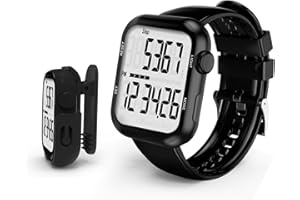 CHAMPOWER Pedometer Watch, Multi-Function Pedometer for Walking Steps and Miles, 3D Super Accurate Step Counter, Track Steps for Men Women Seniors