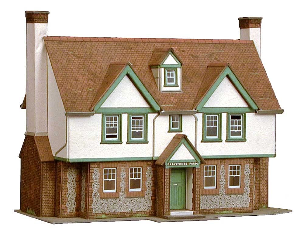 B24 Superquick Greystones Farmhouse 1/72 OO/HO - Card Kit