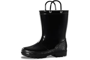 WILLPORT Toddler Rain Boots,Waterproof Kids Rain Boots with Easy-on Handles for Boys and Girls