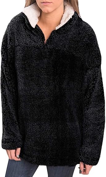Fuzzy Sherpa Quarter Zip Discount, GET 