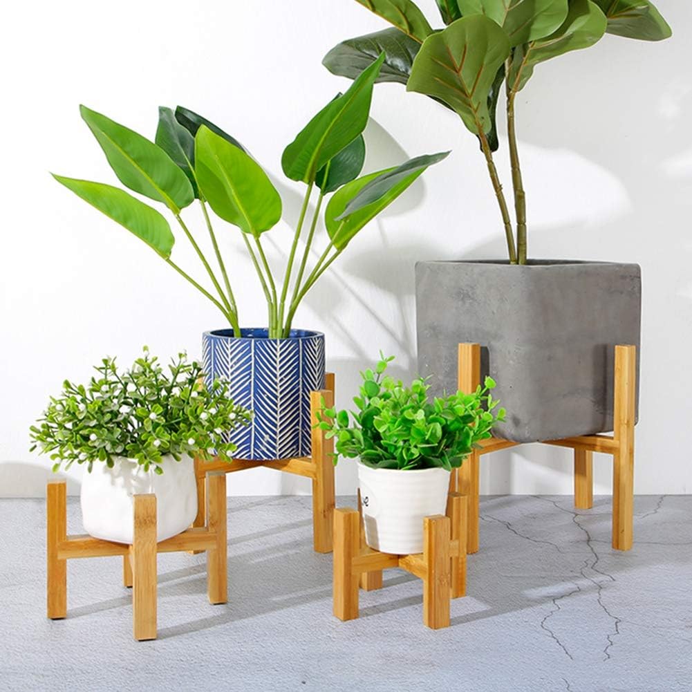 Baywell Wooden Plant Stand Flower Pot Holder Display Potted Rack Flower Container Shelf for Indoor Outdoor (Plant and Pot NOT Included)