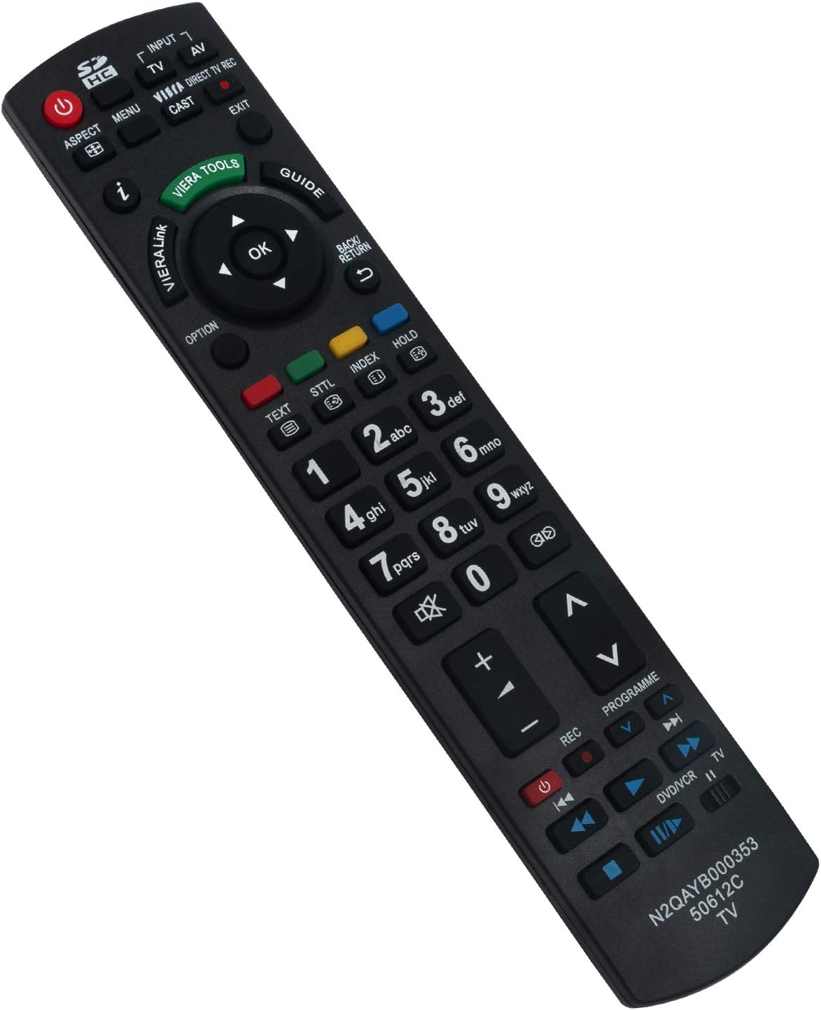 VINABTY N2QAYB000353 Replaced Remote Control fit for Panasonic TV TX-L37U2E TX-L37U3B TX-L37U3E TX-L42E3B TX-L42E3E TX-L42S20E TX-L42U2B TX-L42U2E TX-L42U2L TX-L42U3B TX-L42U3E TX-LF32S20 TX-LF37S20 - Image 3