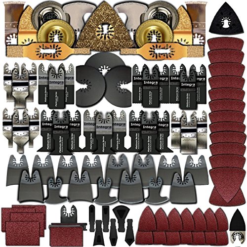400pc Saw Blade Sanding Scraper Oscillating Multitool for Quick Release Saw Blades Fit Fein Multimaster Porter Cable Black and Decker Bosch Dremel Ridgid Ryobi Makita Milwaukee Dewalt Rockwell Chicago