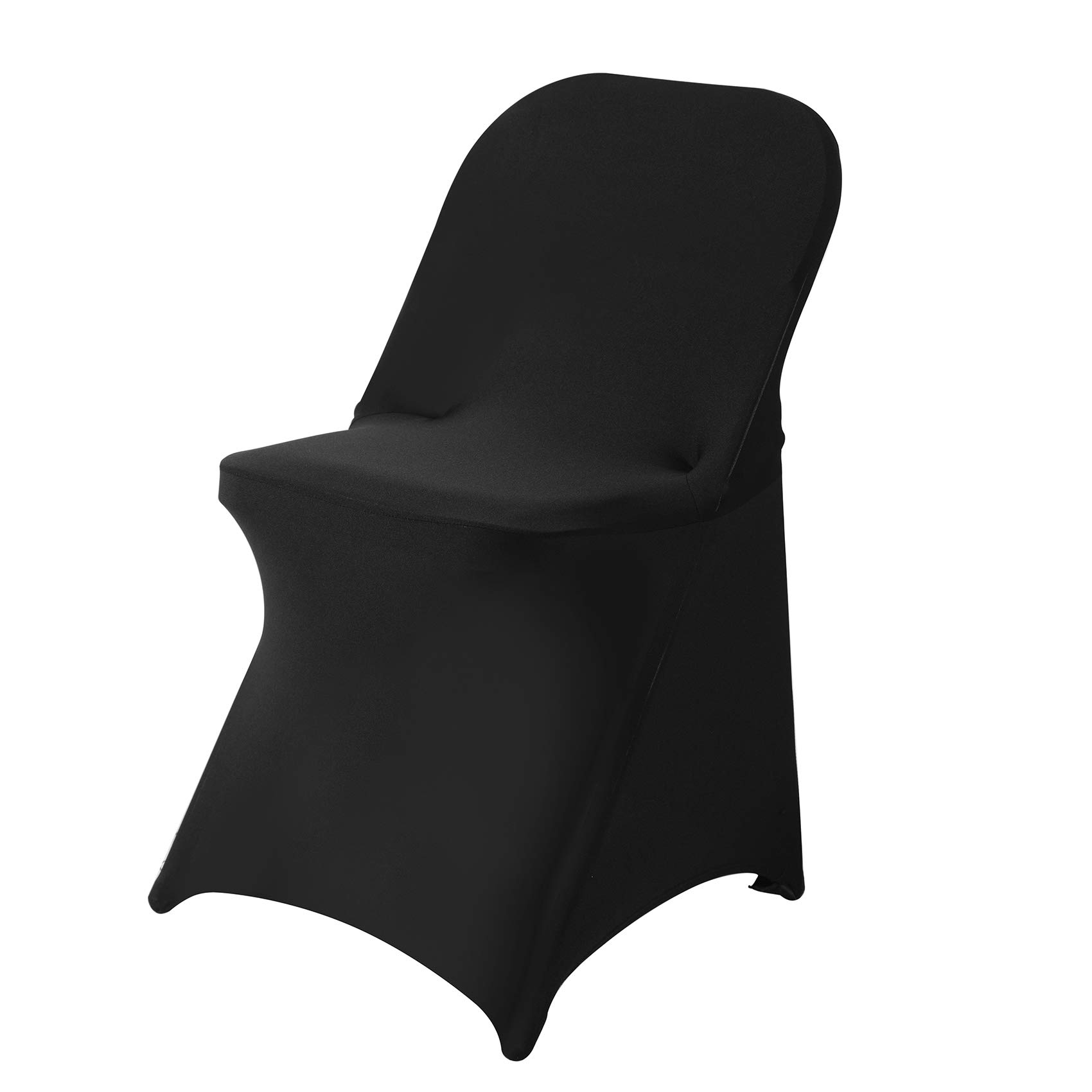 Photo 1 of 20 Pack Black Spandex Folding Chair Covers in Stretch Washable Fabric for Wedding, Party,Holidays,Celebration and Other Special Events