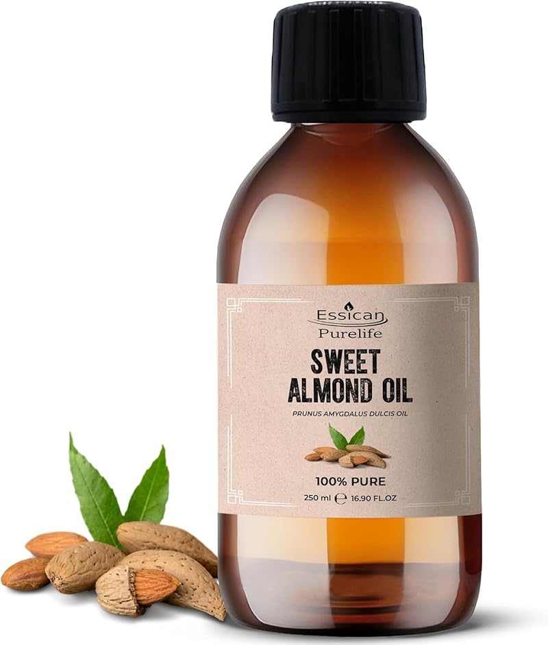 Essican Purelife Pure Sweet Almond Oil 250ml Cold Pressed Carrier Oil