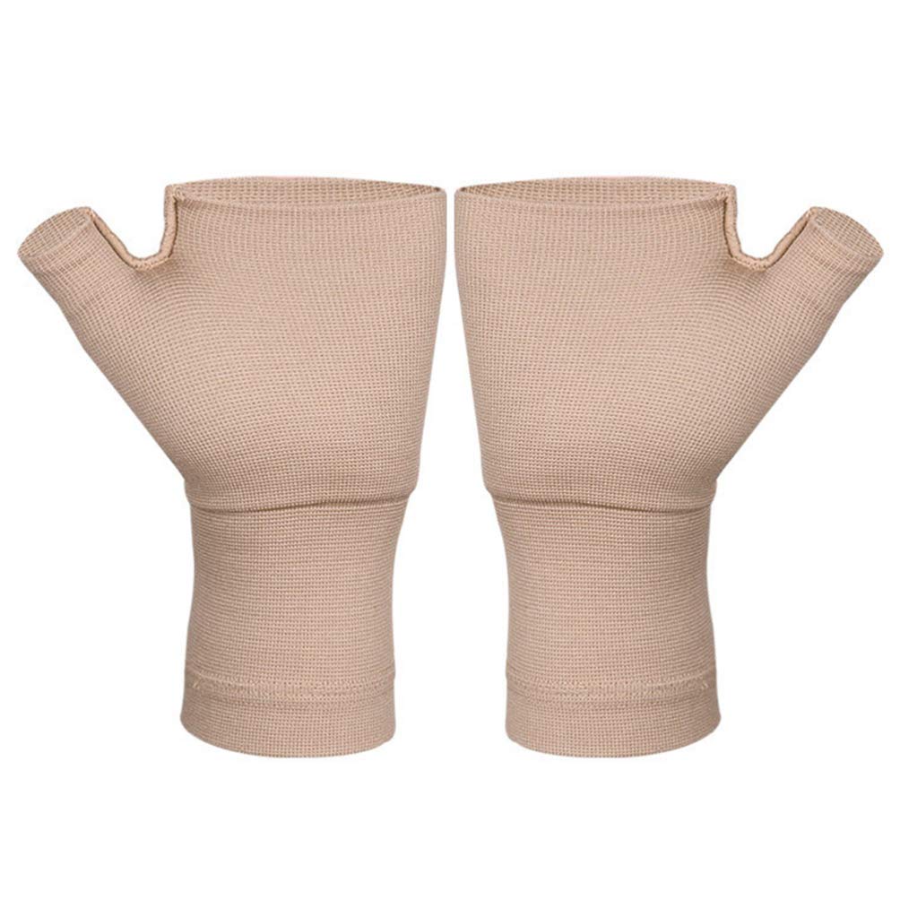 EXCEART Fingerless Pressure for Wrist and Thumb Support Arthritis Braces Carpal Tunnel Relief Breathable Hand for Sports and Daily Use Size L