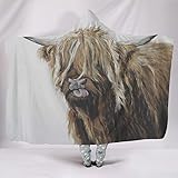 Amazon Com Portrait Of A Highland Cow Micro Fleece Blanket Comfy