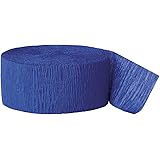 Unique Crepe Streamer 1-Roll, Royal Blue