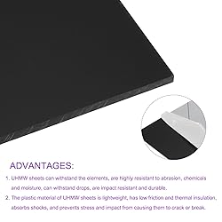 DMiotech 2 Pack 10 x 10 x 0.15 Inch Plastic UHMW