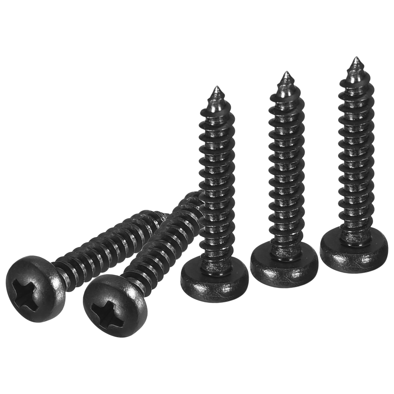DTGN #4x5/8" Phillips Pan Head Self-tapping Screw - 100Pack - Black Oxide 304 Stainless Steel Sheet Metal Screws Wood Screws — image 1