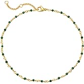 MTMY Gold Anklets for Women 14K Gold Plated Tiny Bead Anklet Colorful Tassel Foot Chain Dainty Adjustable Cute Summer Beach Boho Anklets Jewelry Gift