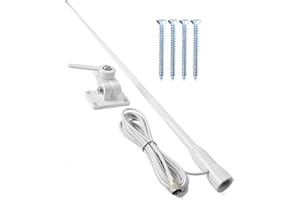 SIGNALPLUS Marine Radios Antenna for Boat, Marine VHF Antenna for Horizon Icom Cobra Radios, 7meters RG-58U Cable, Adjustable Ratchet, Nails