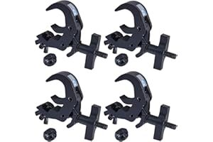Sarknoah.Black 2″ Heavy Duty Truss Clamp, 330lb(150KG) Aluminum Alloy Stage Lighting Clamps, Fits 1.6″-2″(38-52) mm Truss Qui